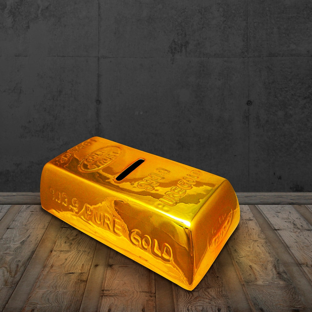 Gold Bar Piggy Bank