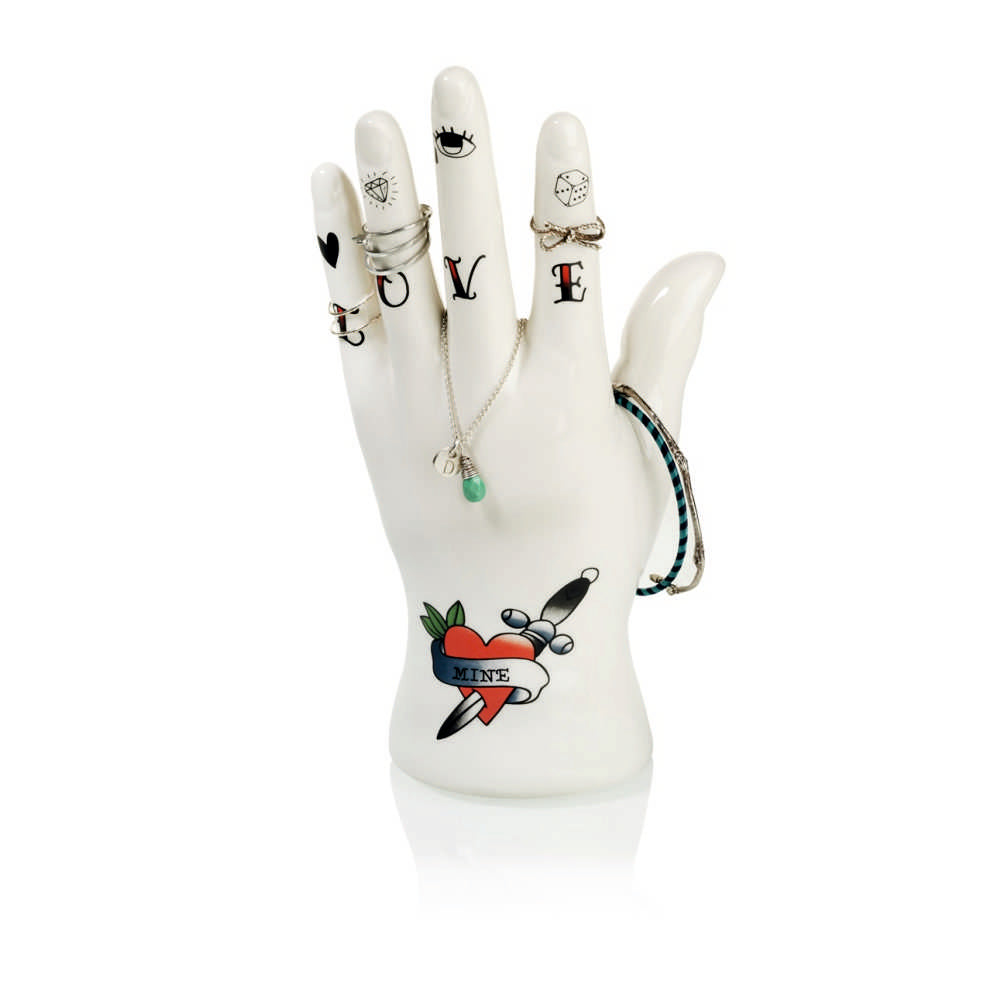 Hand Tattoo jewelry holder